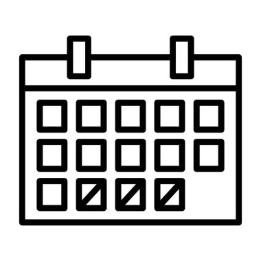 düz zamanlama simgesi, vektör tasarımı