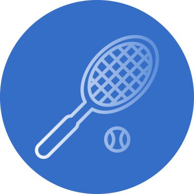Tenis raketi ikonu. düz dizayn 