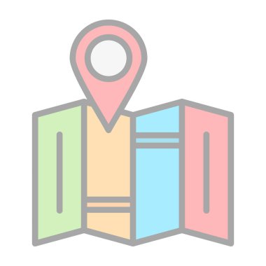 konum pin simgesi, vektör illüstrasyonu basit tasarım