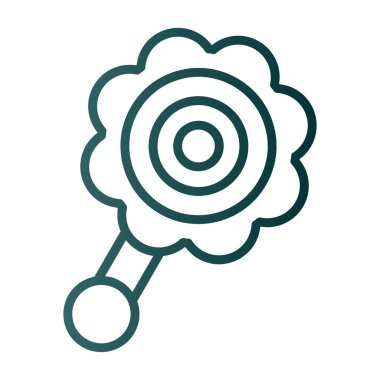 Mavi ve beyaz bir ikonun vektör illüstrasyonu