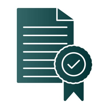 Sertifika ikonu vektör illüstrasyonu