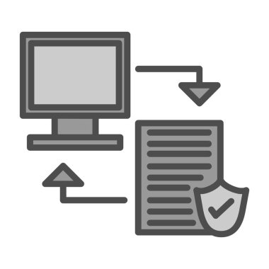 veri aktarım simgesi, vektör illüstrasyonu 