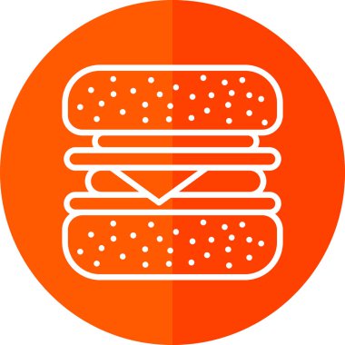 Hamburger. Web simgesi basit illüstrasyon