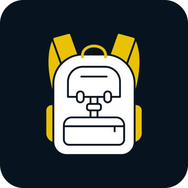 sırt çantası simgesi, grafik tasarımı, vektör illüstrasyonu 