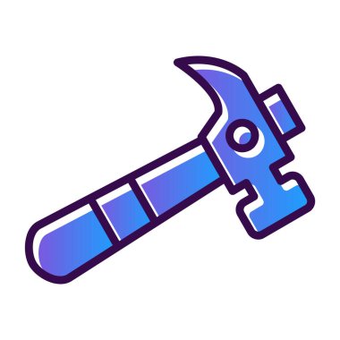 Çekiç simgesi, vektör illüstrasyonu basit tasarım