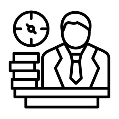 Yönetici yönetici simgesi. beyaz arkaplanda izole edilmiş web tasarımı için yönetici vektör simgesi