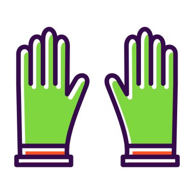 Eldivenler web simgesi vektör illüstrasyonu 