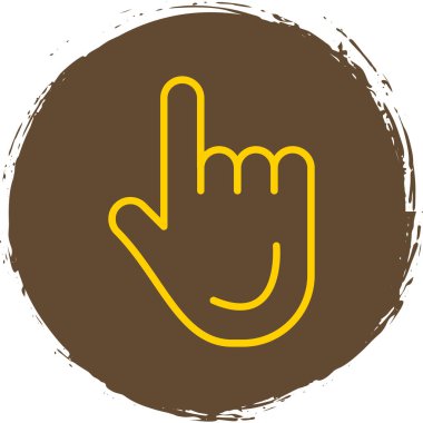 Çikolatalı krema ikonu olan el, beyaz arkaplanda izole edilmiş vektör illüstrasyonu