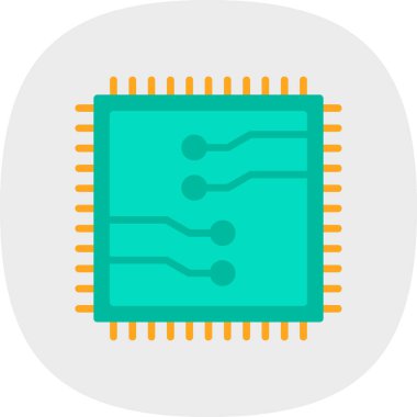 çip simgesi, vektör illüstrasyonu basit tasarım