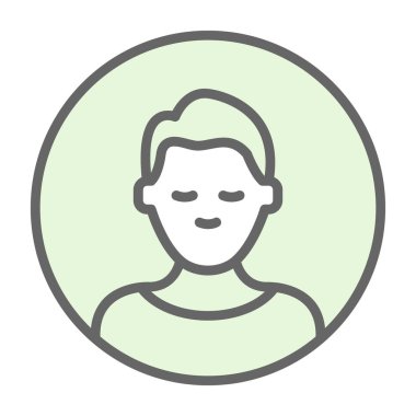 Erkek avatar kutsal kişilerin resmi, vektör çizim