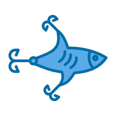 Balık ikonu. vektör illüstrasyonu