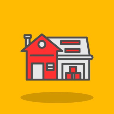 Ev simgesi, vektör illüstrasyonu basit tasarım