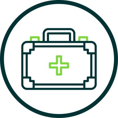 ilk yardım kiti vektör simgesi 