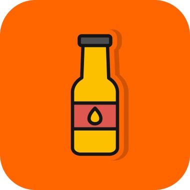 Soda şişesi simgesi, vektör illüstrasyonu 