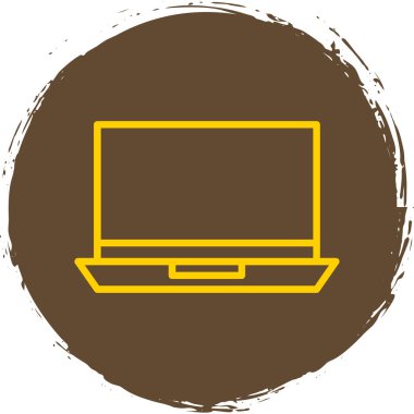 dizüstü bilgisayar simgesi, vektör illüstrasyonu basit tasarım