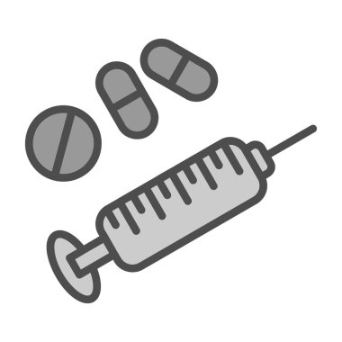 Uyuşturucu web simgesi vektör illüstrasyonu 