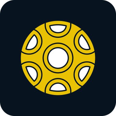 düz futbol topu simgesi, vektör illüstrasyonu