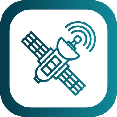 satellite icon, vector illustration simple design