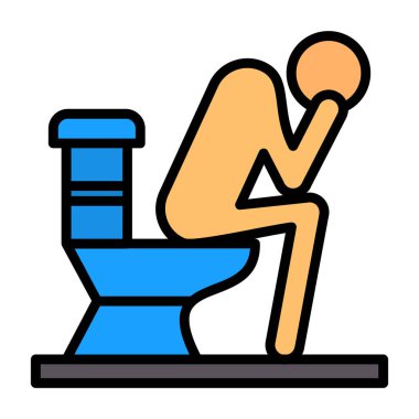 Tuvalette oturan adam, renk simgesi