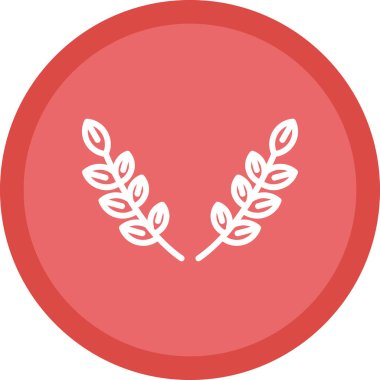 Defne çelengi ağ vektör simgesi