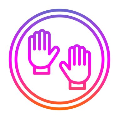 Eldivenler web simgesi vektör illüstrasyonu 