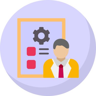 Dosyası olan bir adamın iş konsepti vektör illüstrasyonu