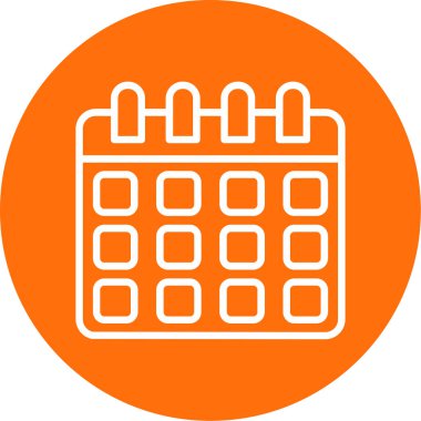 Takvim simgesi, vektör illüstrasyonu basit tasarım