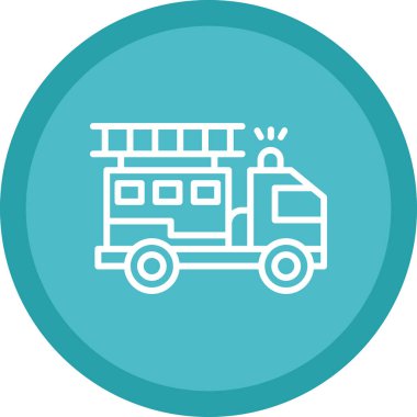 İtfaiye aracı web vektör simgesi 