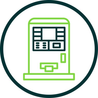 atm makine simgesi, vektör illüstrasyonu basit tasarım