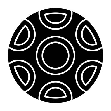 düz futbol topu simgesi, vektör illüstrasyonu