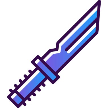 Bıçak düz simgesi, vektör illüstrasyonu 