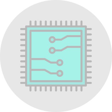 chip icon, vector illustration simple design