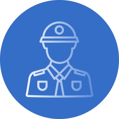 Bir polis simgesinin vektör illüstrasyonu