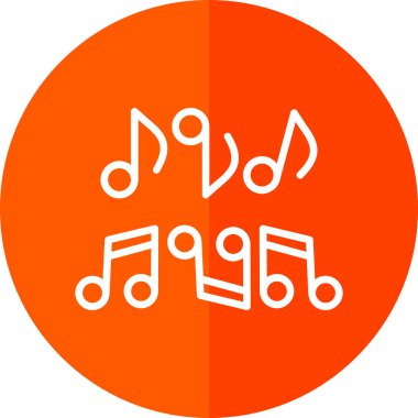 Müzik notaları simgesi tasarımı illüstrasyonu