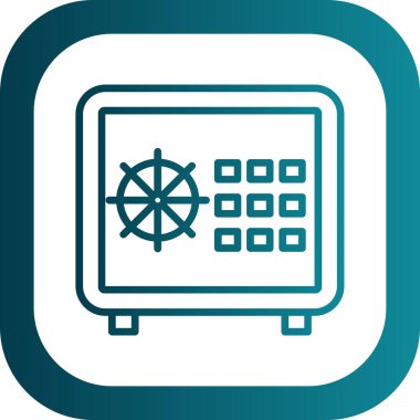 Güvenli vektör simgesi düz simgesi 