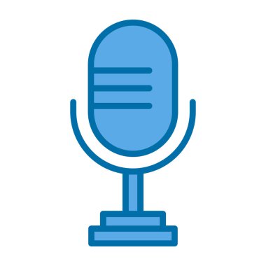 mikrofon simgesi, vektör illüstrasyonu basit tasarım