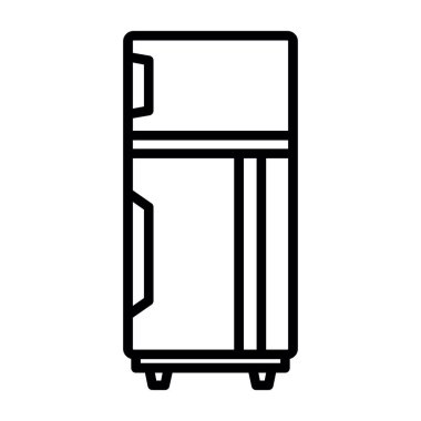 buzdolabı web simgesi, vektör çizim 