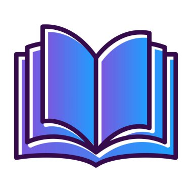 kitap simgesi, vektör illüstrasyonu basit tasarım