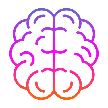 Beyin simgesi, vektör illüstrasyonu 