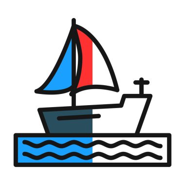 tekne web simgesi basit illüstrasyon