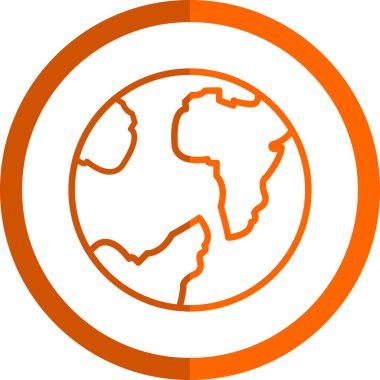 Dünya küresel vektör simgesi