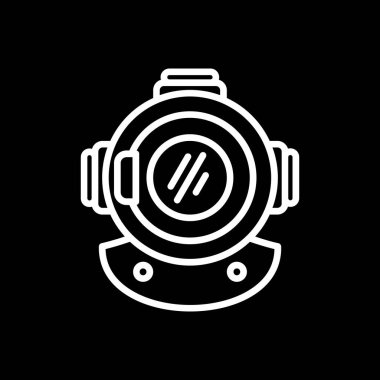 diving helmet icon vector illustration