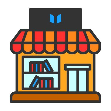 book shop icon, vector illustration simple design