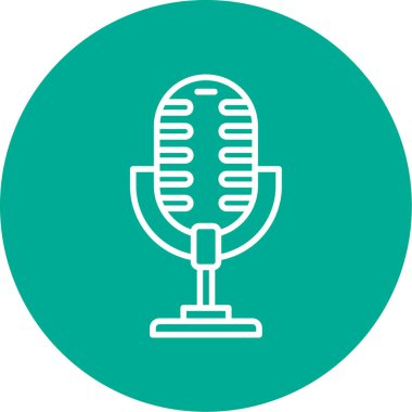 mikrofon simgesi, vektör illüstrasyonu basit tasarım