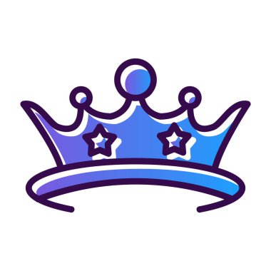 taç simgesi vektör illüstrasyonu