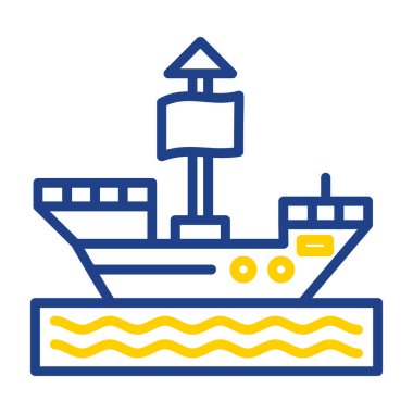 Gemi. Web simgesi basit illüstrasyon