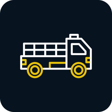 Kamyonet simgesinin vektör illüstrasyonu