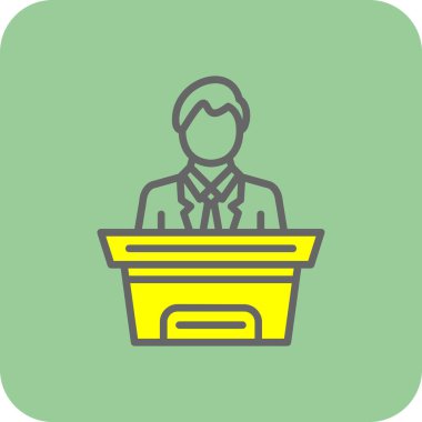 Aday. Web simgesi basit illüstrasyon