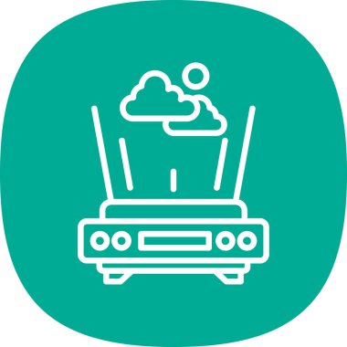 Benzersiz Otomobil Vektör Satırı Simgesi