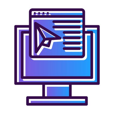 İniş Sayfası. Web simgesi basit illüstrasyon